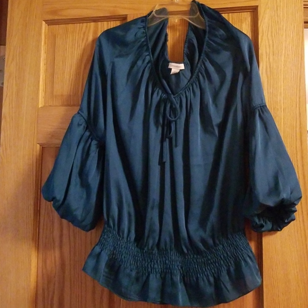DRESSBARN EMERALD GREEN BLOUSE